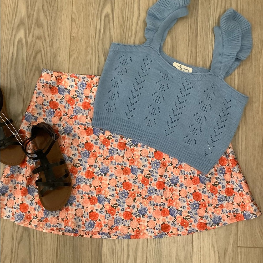 NO BOUNDARIES PATTERNED FLORAL SKIRT❤️❤️❤️❤️